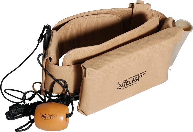 Foreverlast Gen 2 Belt Kit- Large/XLarge, Universal Fishing Belt for Men & Women, Belt Includes Fish Stringer, Pliers, Fishing Rod Holder, Drink Holder, & Removeable Tackle Box, Tan, 33-52" Waist - Image 1